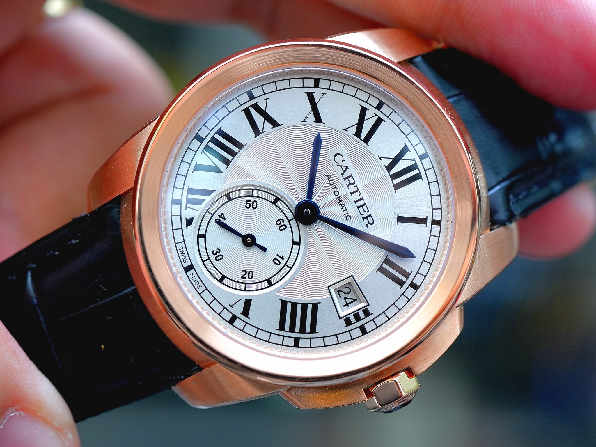 Cartier WGCA0003 Calibre de Cartier 38 Pink Gold Silver